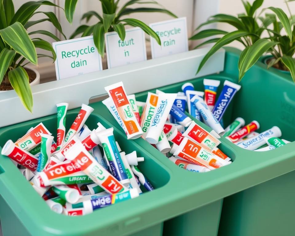 Proper disposal of toothpaste tubes