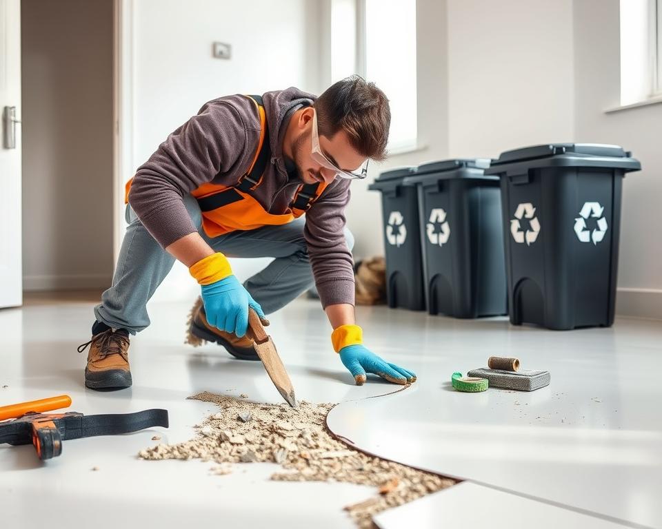 Safe PVC flooring removal
