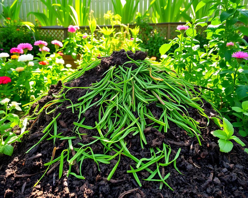 composting grass clippings