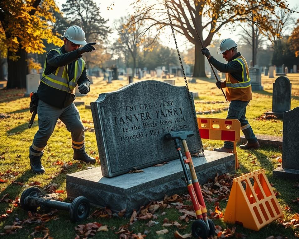 steps to dispose of gravestone